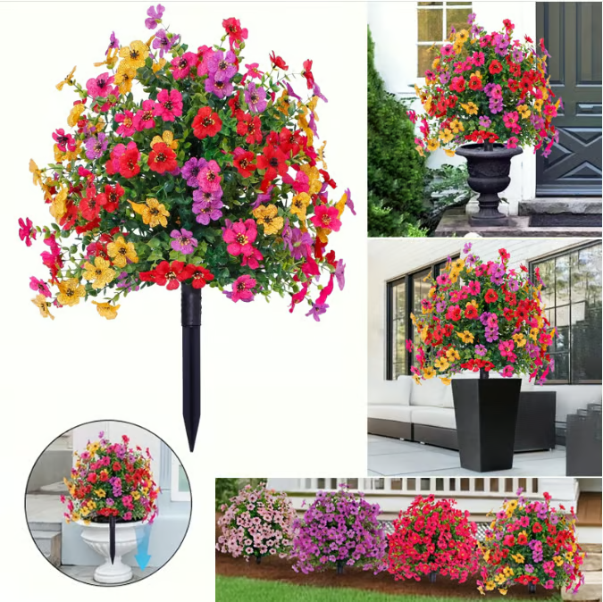Outdoor/Indoor UV Resistant & Waterproof Artificial Flower Decor ✅