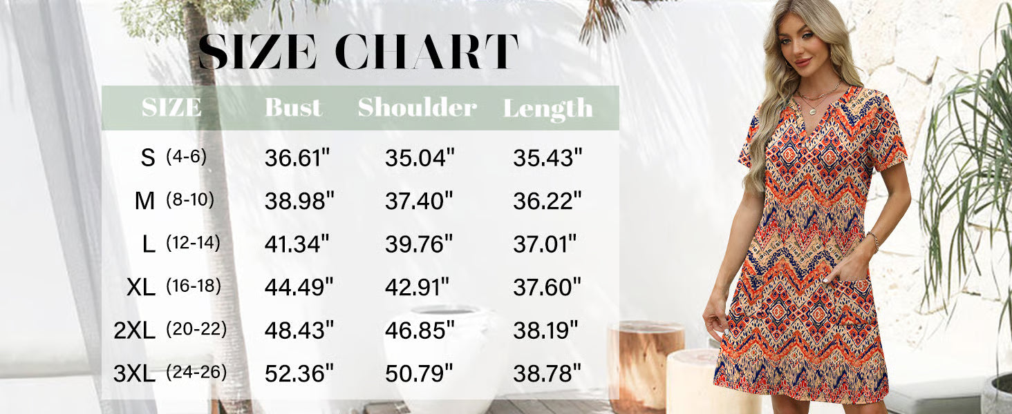Women 2026 Casual Summer V Neck Dress Short Sleeve Fashion