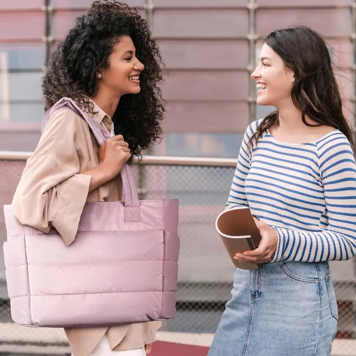 Large Tote Bag With Zipper