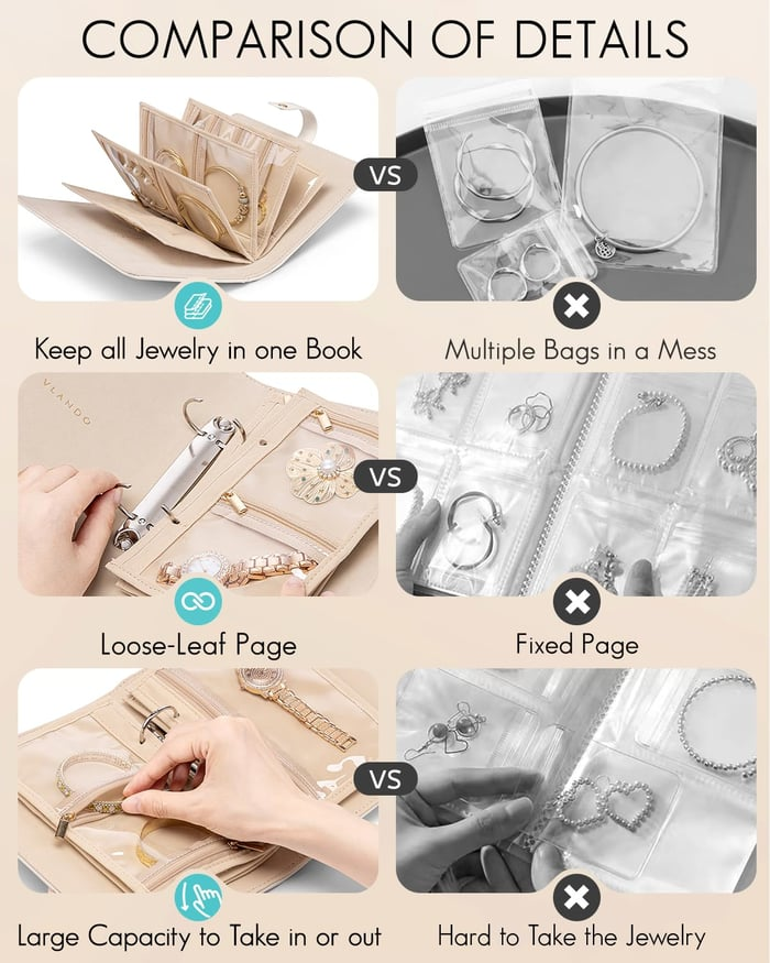 Travel Jewelry Organizer Case