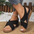 Women's Slope Heel Leather Orthopaedic Sandals