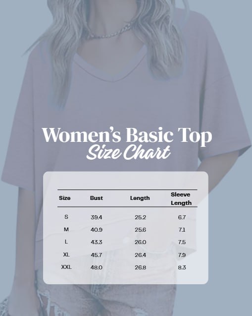 Women's V-neck Mid-length Sleeve Spliced Hem Basic