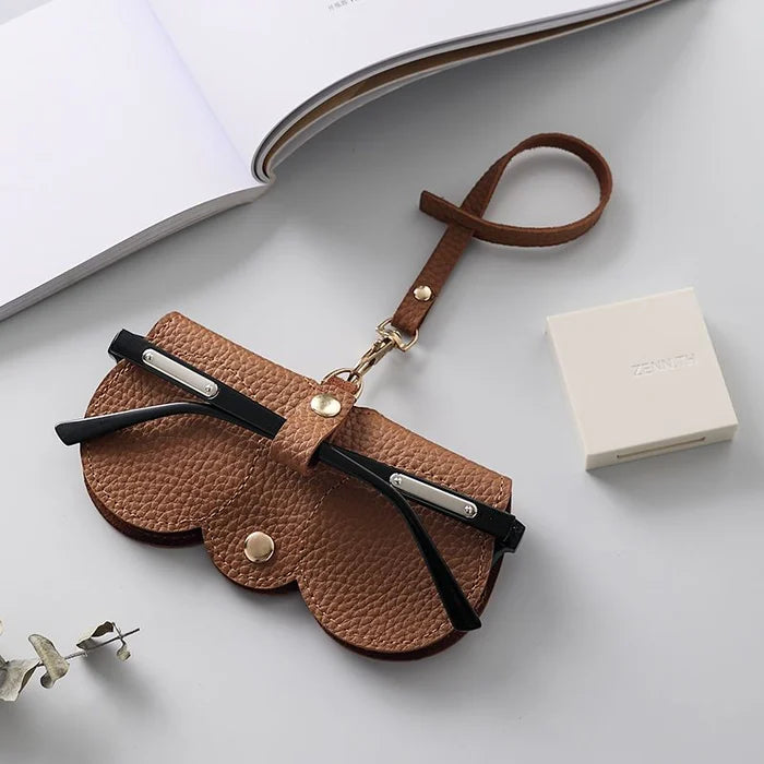 Soft PU Leather Sunglasses Bag