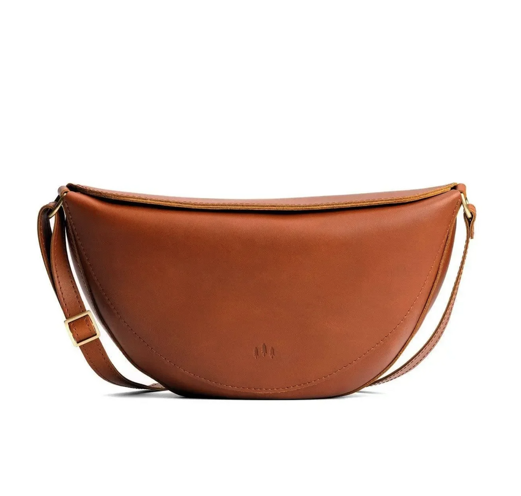 Leather Koala Sling Bag — Adjustable Strap, Magnetic Closure