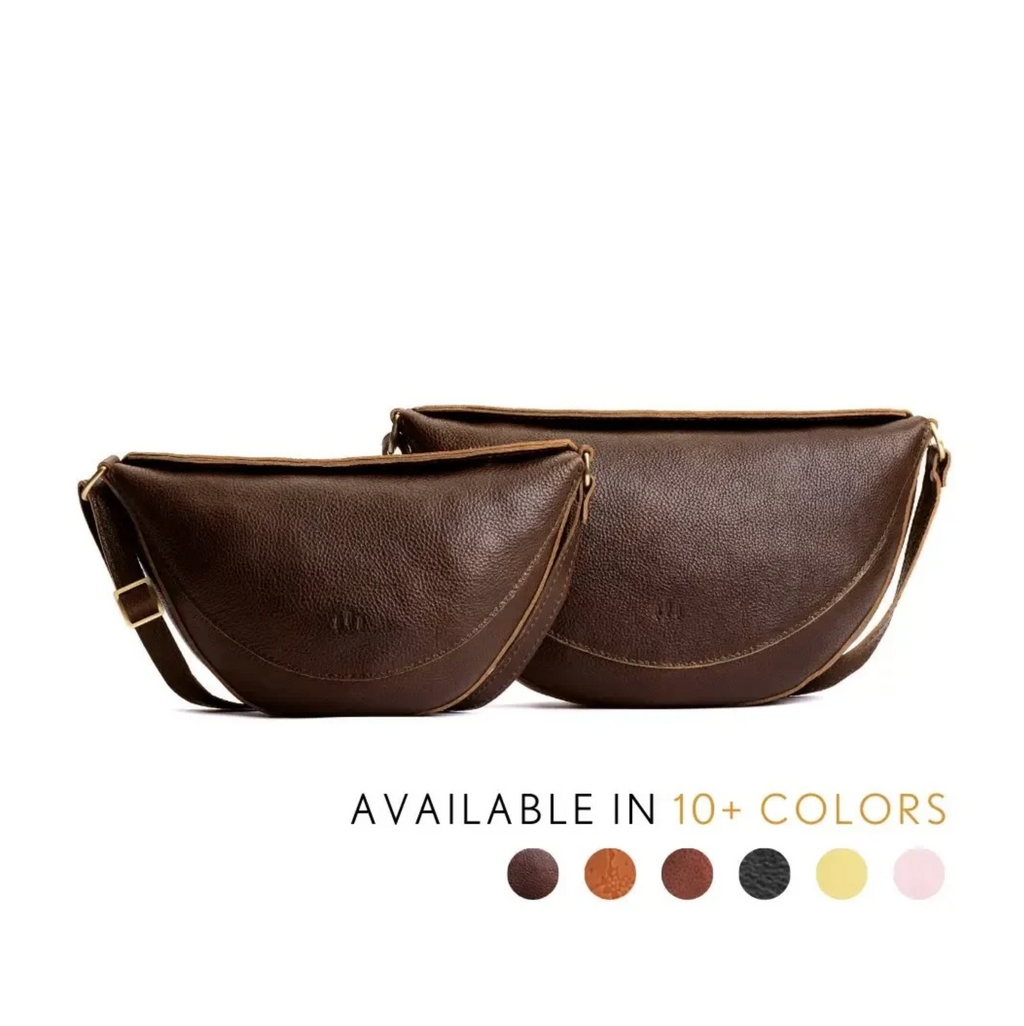 Leather Koala Sling Bag — Adjustable Strap, Magnetic Closure