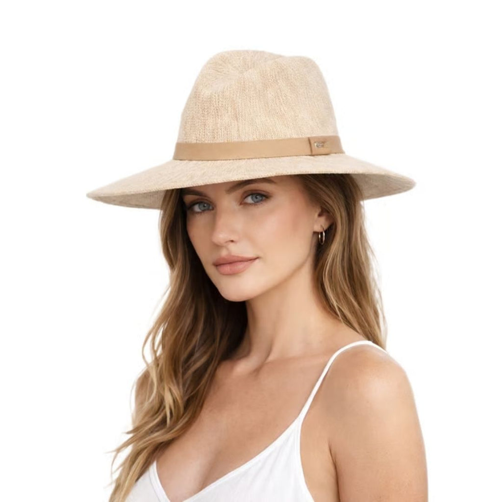 Packable Knit Fedora Hat