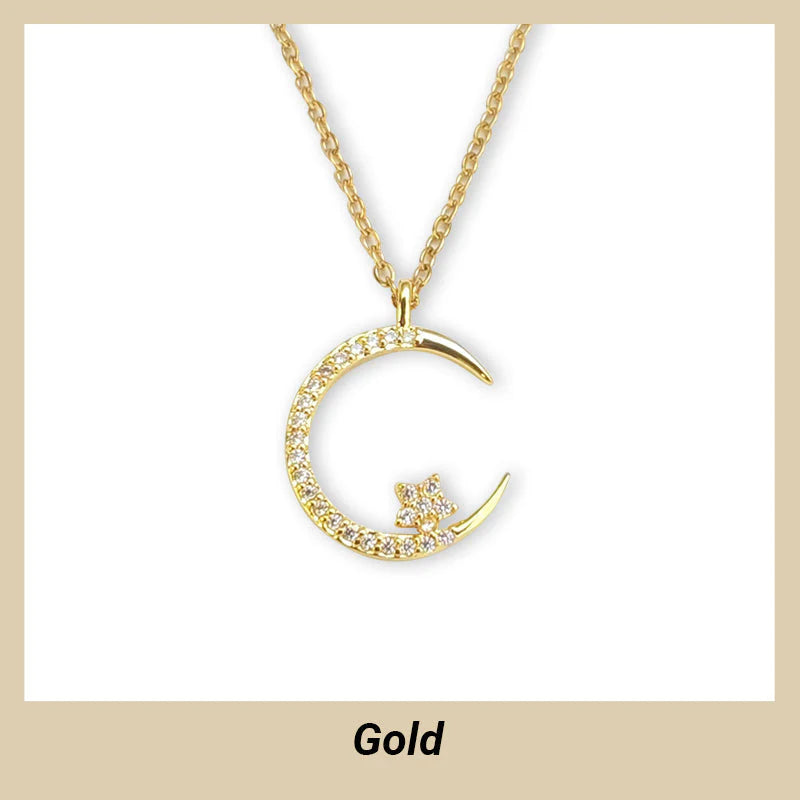 🎁 PERFECT GIFT 🌙✨ Bright Night: Moon Star Necklace – Glow-in-the-Dark Elegance with Celestial Charm 💫🌌