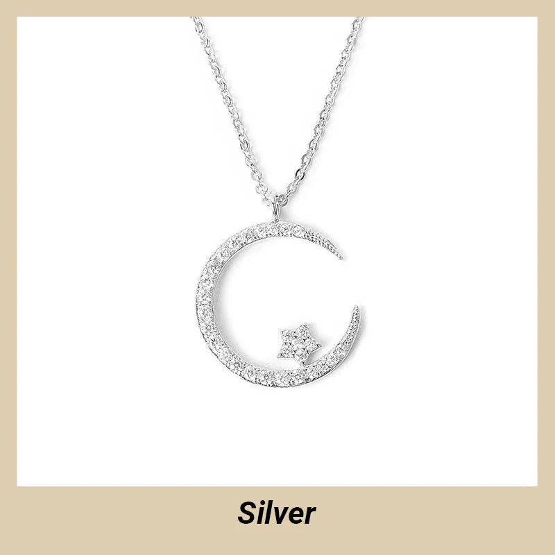 🎁 PERFECT GIFT 🌙✨ Bright Night: Moon Star Necklace – Glow-in-the-Dark Elegance with Celestial Charm 💫🌌