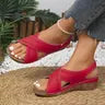 Women's Slope Heel Leather Orthopaedic Sandals